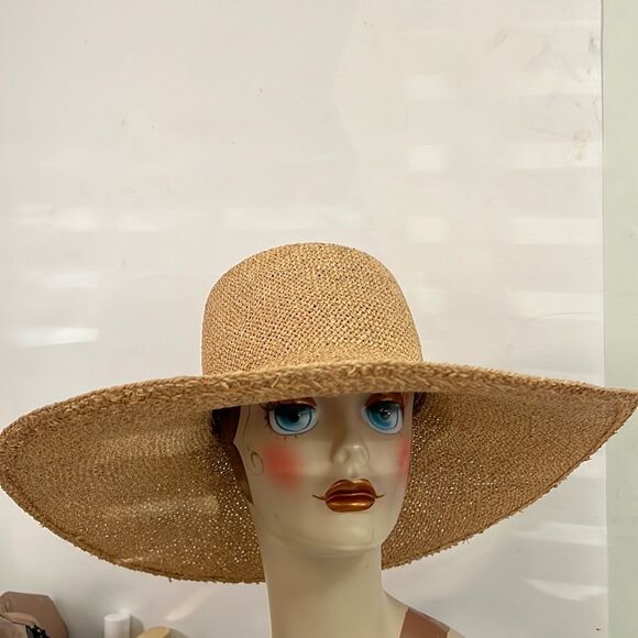 I.J. HERMAN WIDE BRIM‎ STRAW HAT - Picture 1 of 8